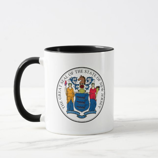Taza Sello del estado de Nueva Jersey - (Izquierda)