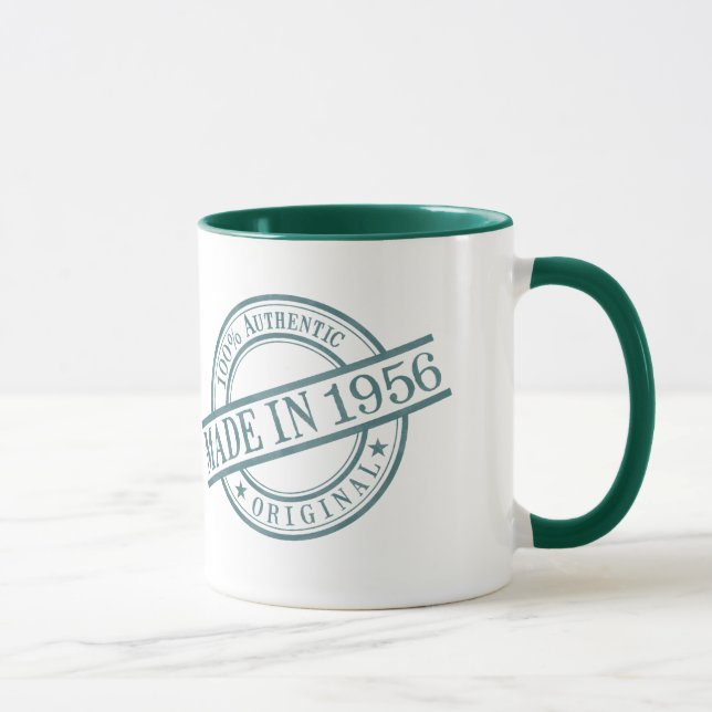 Taza Sello verde de caucho en 1956 (Derecha)