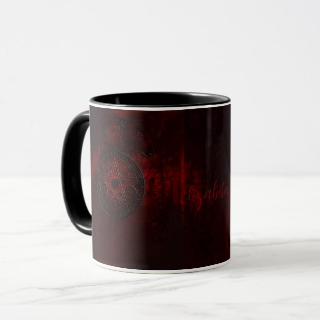 Taza Sellos mágicos negros góticos (Anverso izquierdo)