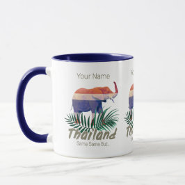 Taza Selva con bandera de Tailandia deja recuerdo taila