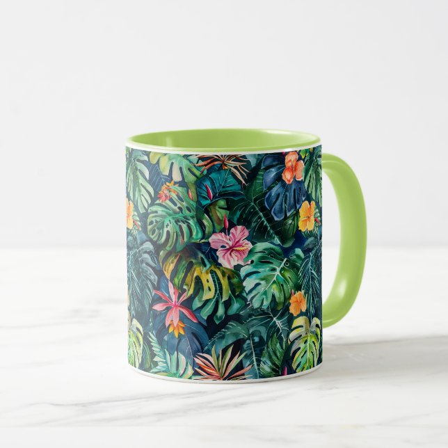 Taza Selva Hibiscus Monstera (Anverso derecho)