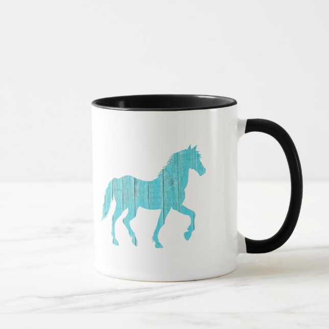 Taza semental de animales de pony de caballo, silueta d (Derecha)