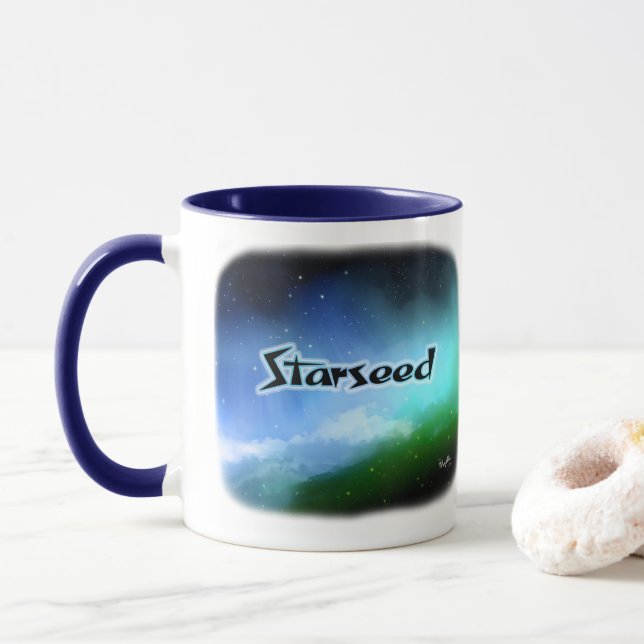 Taza Semilla de inicio (azul) (Con donut)