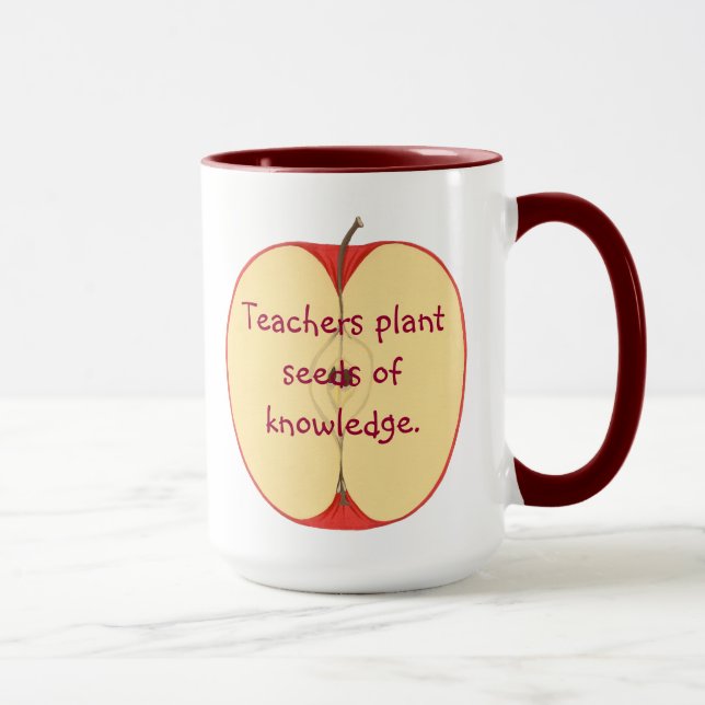 Taza Semillas de conocimiento de profesores de Apple re (Derecha)