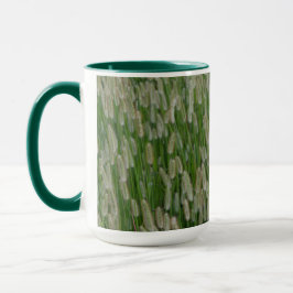 Taza Semillas de gramíneas verdes altas
