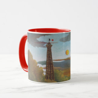 Taza Sena y Torre Eiffel al Atardecer de Henri Rousseau