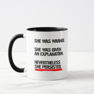 Taza Senador Warren - sin embargo ella persistió -- .p
