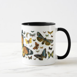 Taza Señal anticuaria de la imagen de las mariposas