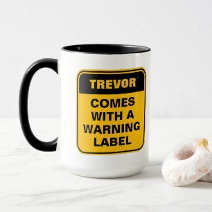 Taza Señal de advertencia amarilla ruta señalización de