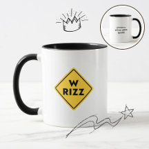 Señal de advertencia de W rizz Meme Cita Divertida