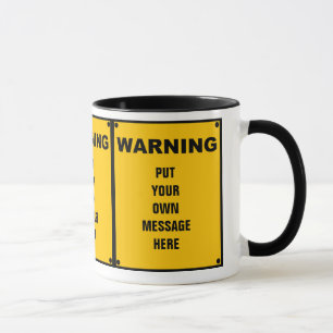 Taza Señal de peligro personalizada