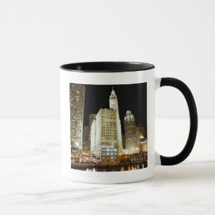 Taza Señal famosa de Chicago en la noche