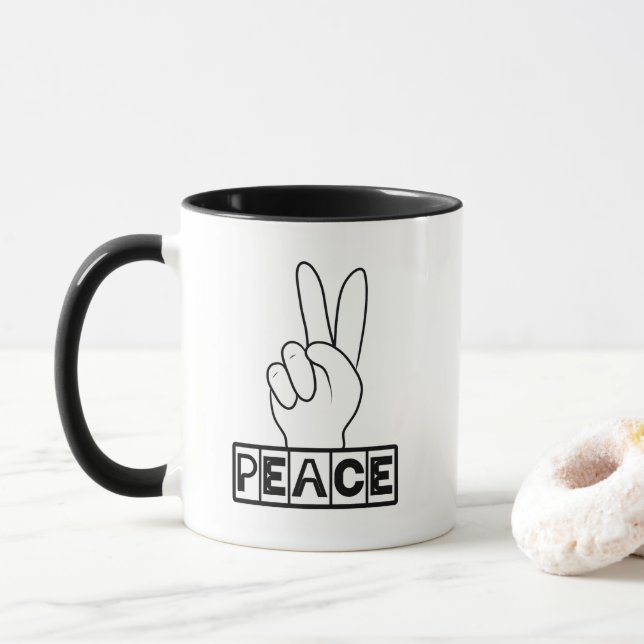 Taza Señal pacífica (Con donut)