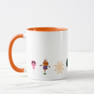 Taza Sencilla calabaza de Halloween cara Fiesta miedo f