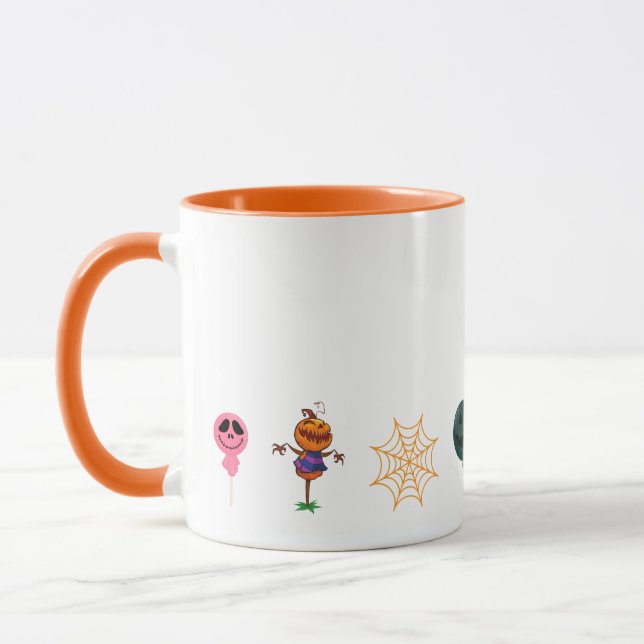 Taza Sencilla calabaza de Halloween cara Fiesta miedo f (Izquierda)