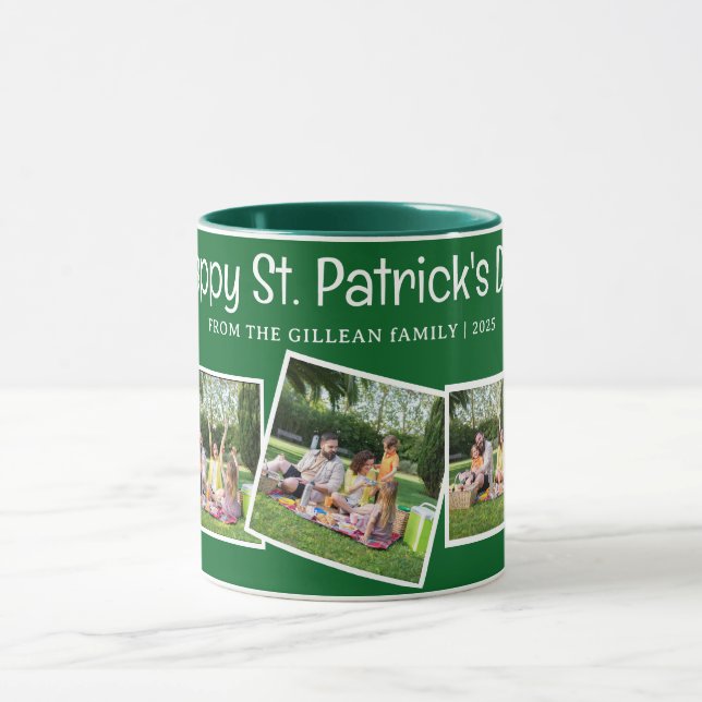 Taza Sencilla foto de la familia Shamrock en St. patric (Centro)
