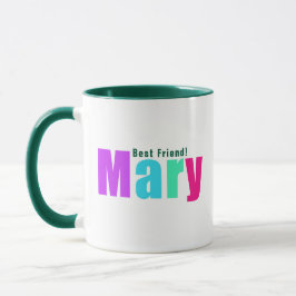 Taza Sencillamente Elegante y Colorido nombre "Mary", P
