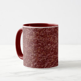 Taza Sencillo Abstrato Thread Art Patrón rojo
