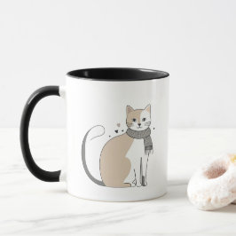 Taza Sencillo gato lindo gatito animal miau mascota Val