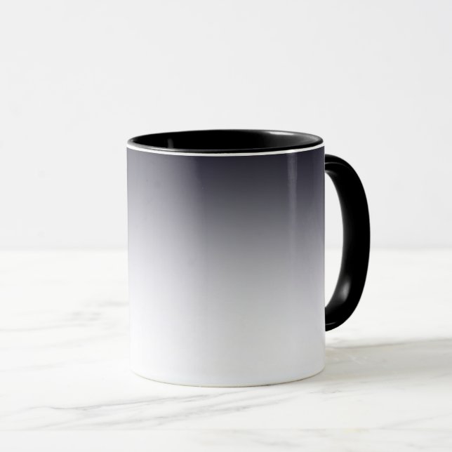 Taza Sencillo negro minimalista y blanco oscuro (Anverso derecho)