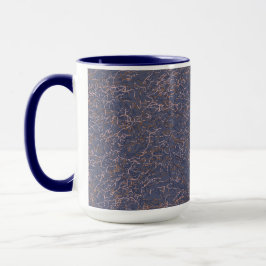 Taza Sencillo Resumen de Hilo de discusión Patrón azul