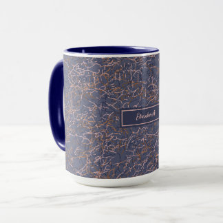 Taza Sencillo Resumen Hilo de discusión Art BluePattern