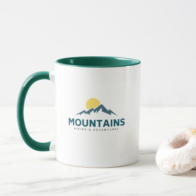 Taza Senderismo por las montañas y aventura (Con donut)