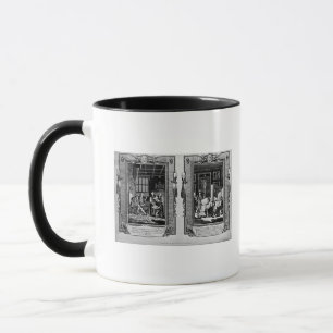 Taza Señor Cromwell presenta la biblia al Enrique VIII