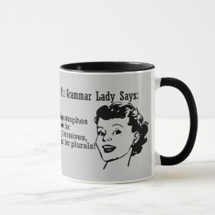 Taza Señora Apostrophes Mugs de la gramática