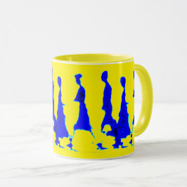 Taza Señora azul y amarilla Mug