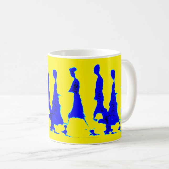Taza Señora azul y amarilla Mug (Anverso derecho)