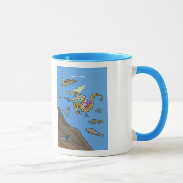 Taza Señora Bacalao-Buceador Mug (Derecha)