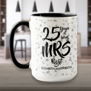 Taza Señora Correcta Diversión 25º Aniversario de Plata