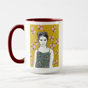Taza Señora del florecimiento rosa - Amarilla