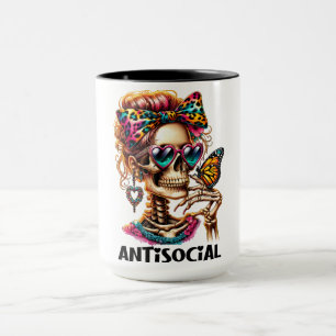 Taza Señora del Skeleton Antisocial