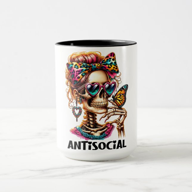 Taza Señora del Skeleton Antisocial (Centro)