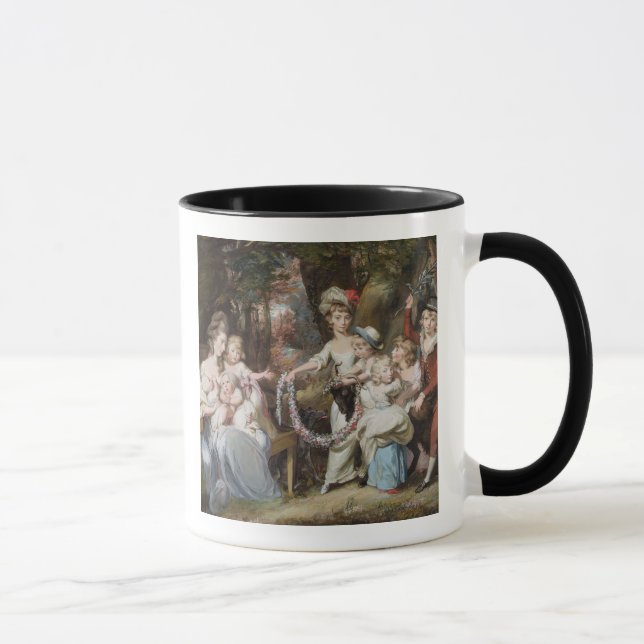 Taza Señora Justinian Casamajor y ocho de sus niños, (Derecha)