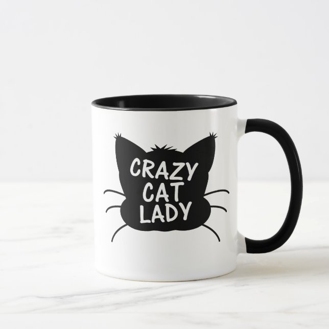 Taza Señora loca del gato (Derecha)