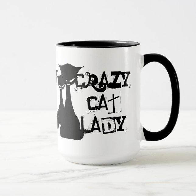 Taza Señora loca del gato (Derecha)