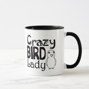 Taza Señora loca del pájaro