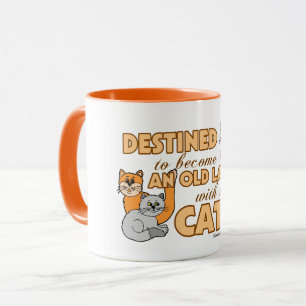 Taza Señora loca futura Funny Saying Design del gato