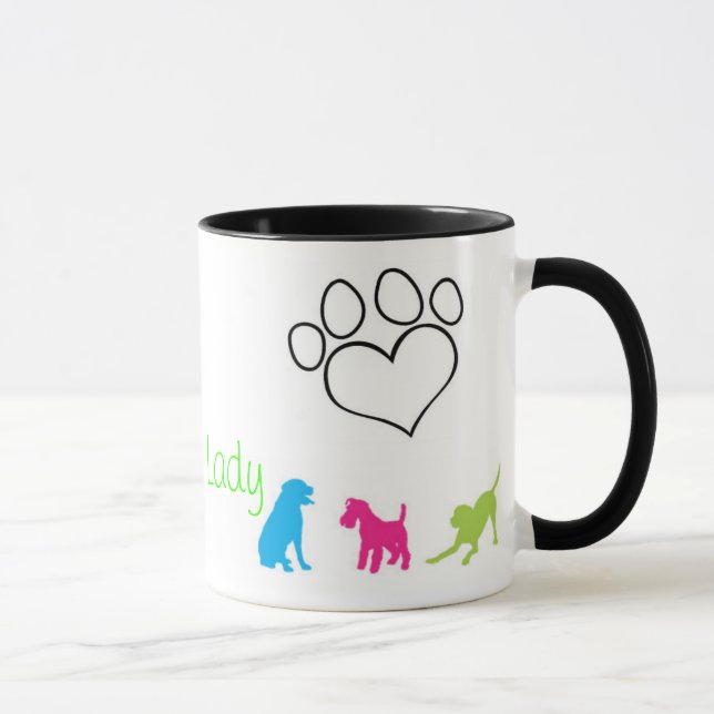 Taza Señora loca Mug del perro (Derecha)