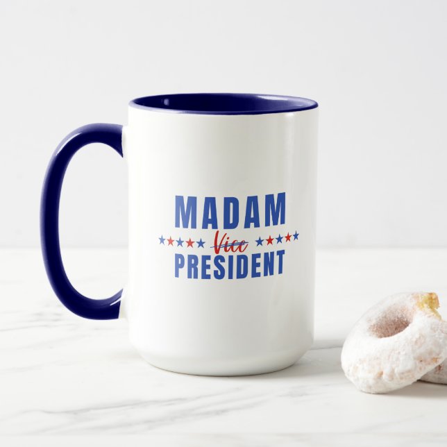 Taza Señora Presidenta Elecciones 2024 Kamala Harris (Con donut)