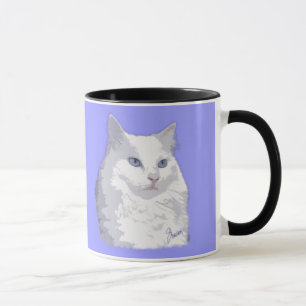 Taza Señora princesa White Cat Mug