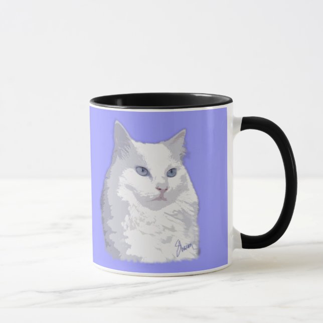 Taza Señora princesa White Cat Mug (Derecha)