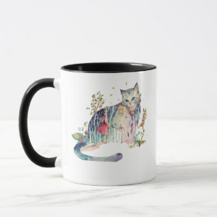 Taza Señorita Gato en casa para café Mugs