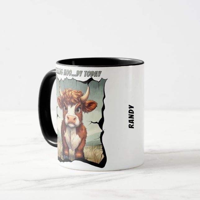 Taza Sensación de Moody Today Highland Cow (Anverso izquierdo)