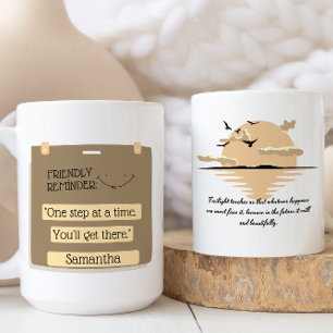 Taza Sepia Motivación de la cita Inspiradora y el discu