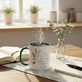 Taza Ser amable minimalista botánico