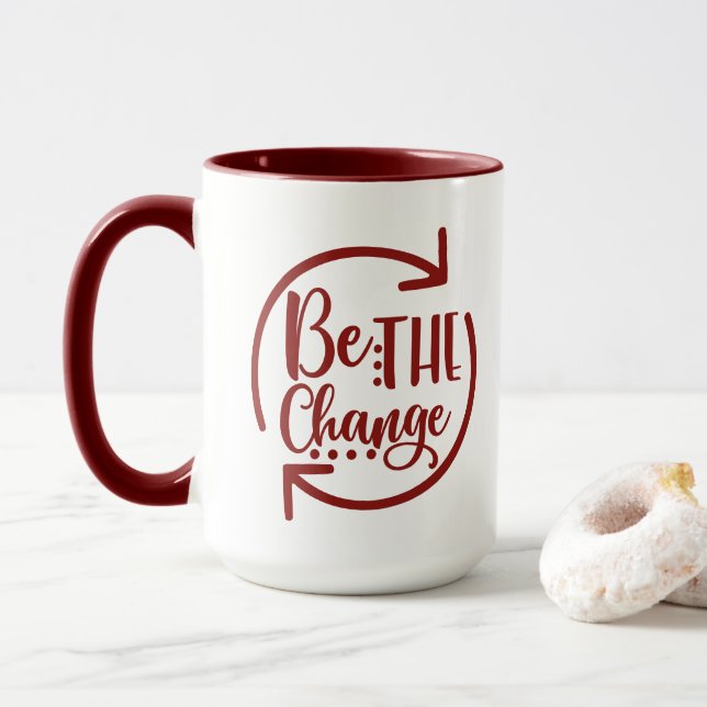 Taza Ser el cambio Inspirador (Con donut)